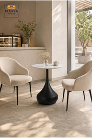 Modern Round Caf≈Ω Table Pedestal Dining Table Bistro Table for Coffee Shop Restaurant White