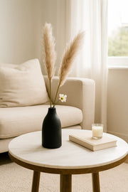 Matte Black Ceramic Bottle VaseÐ Modern Minimalist Decorative Flower Vase for Home DŽcor