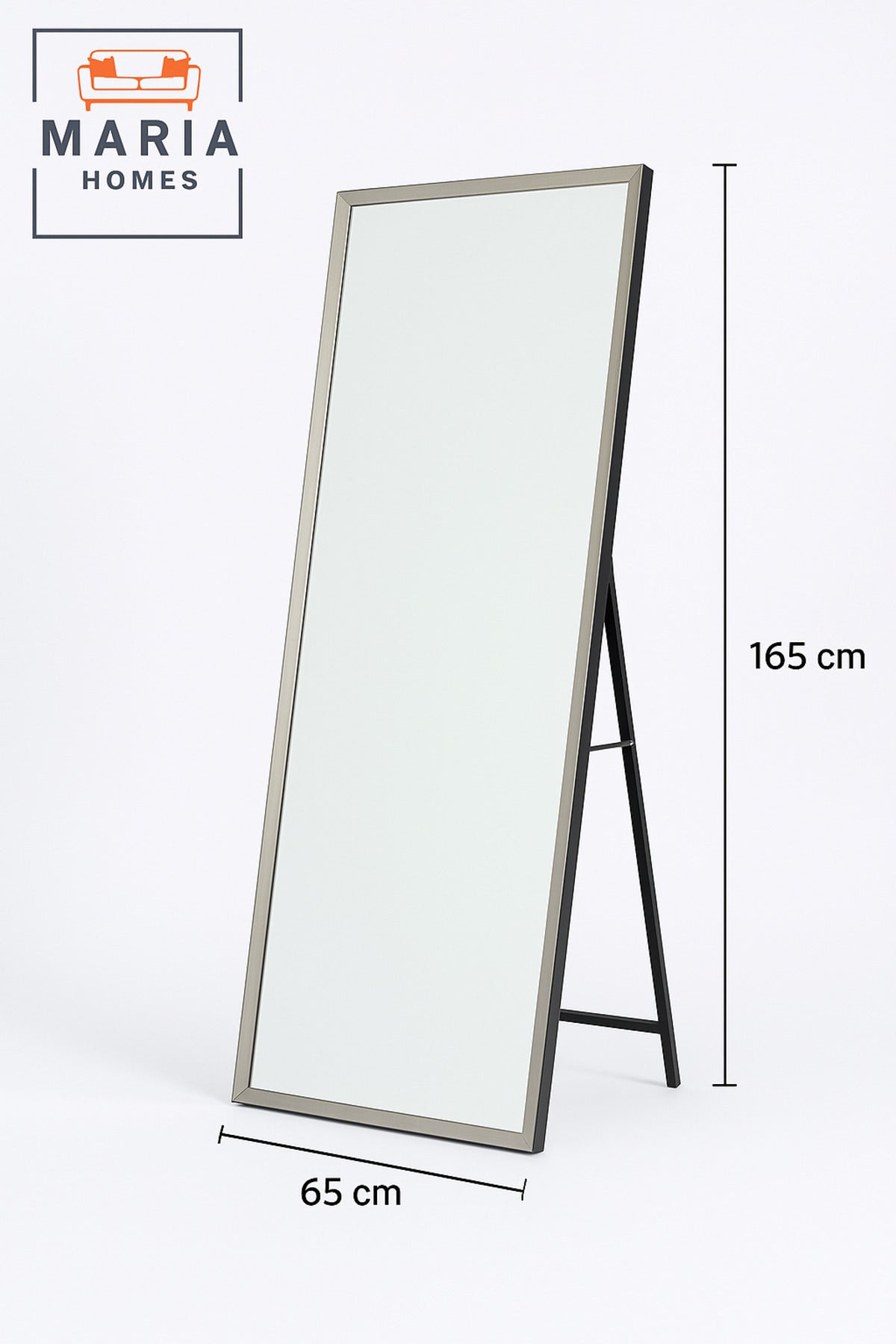 Modern Gray Full-Length Standing Mirror Ð 165x65 cm Elegant Floor Mirror