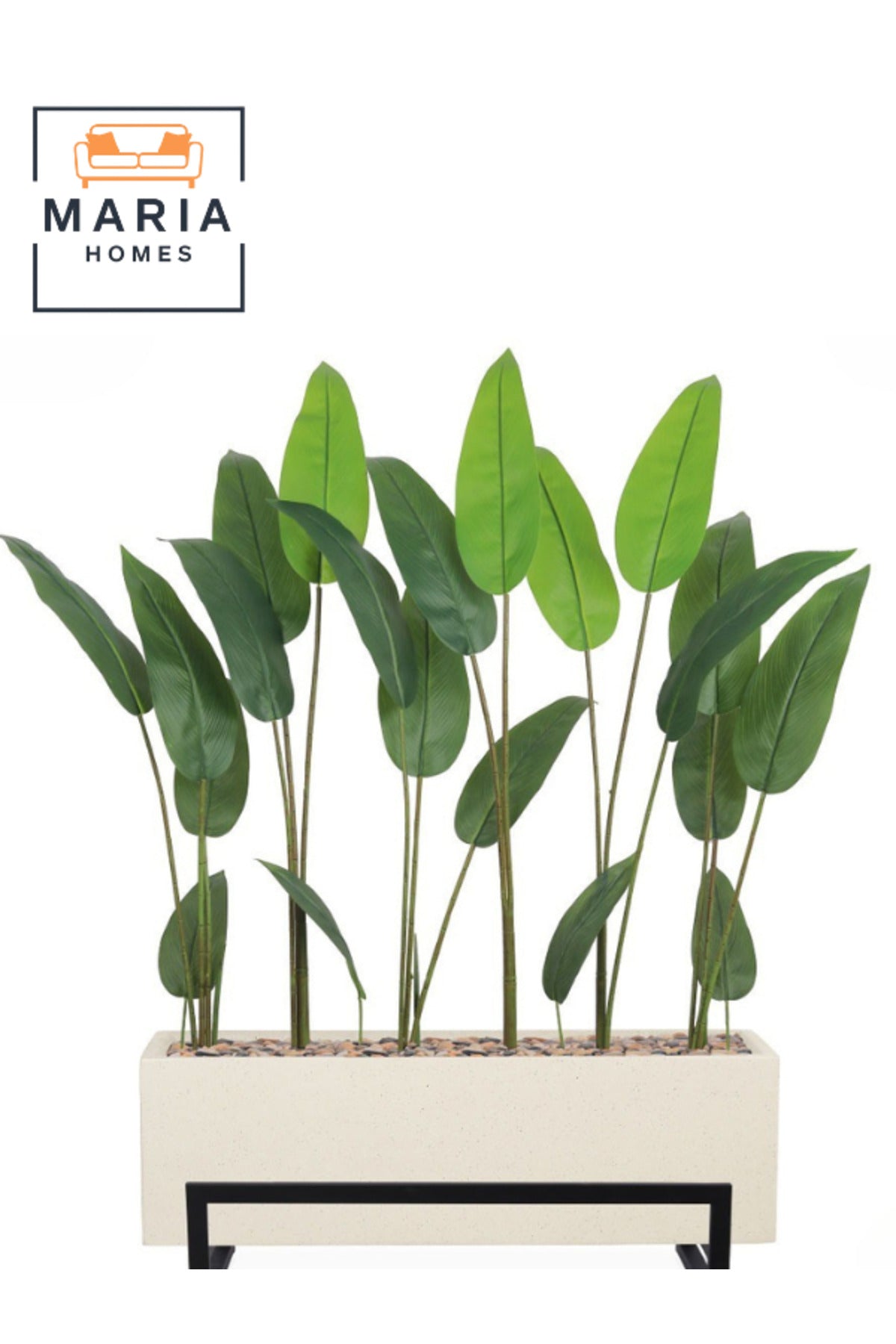 Artificial Bird of Paradise Plant in Beige Fiber Pot155cm Tall Indoor Decorative Tree for home decor