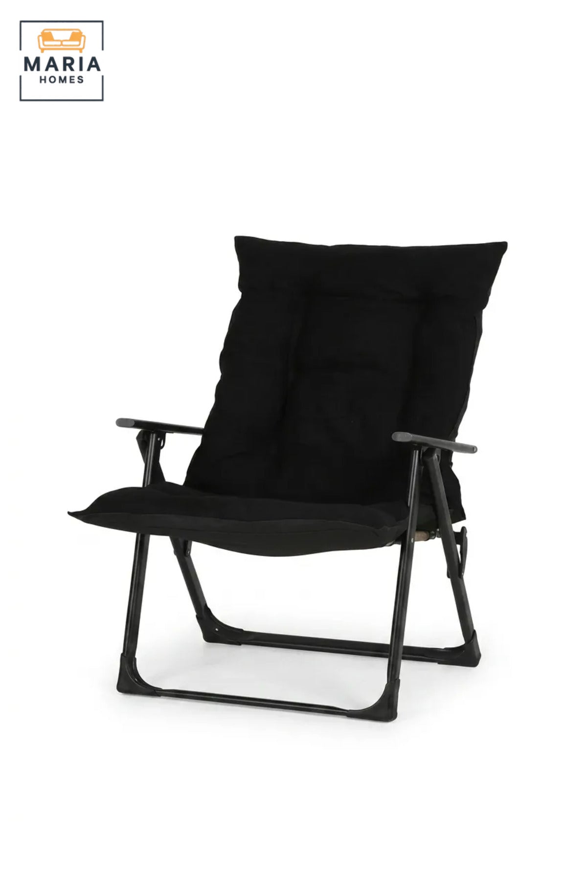 Padded Folding Camping Chair with High Backrest, Armrests and Portable Frame for Camping, Picnic, Beach, Garden, Patio and Outdoor Relaxation
