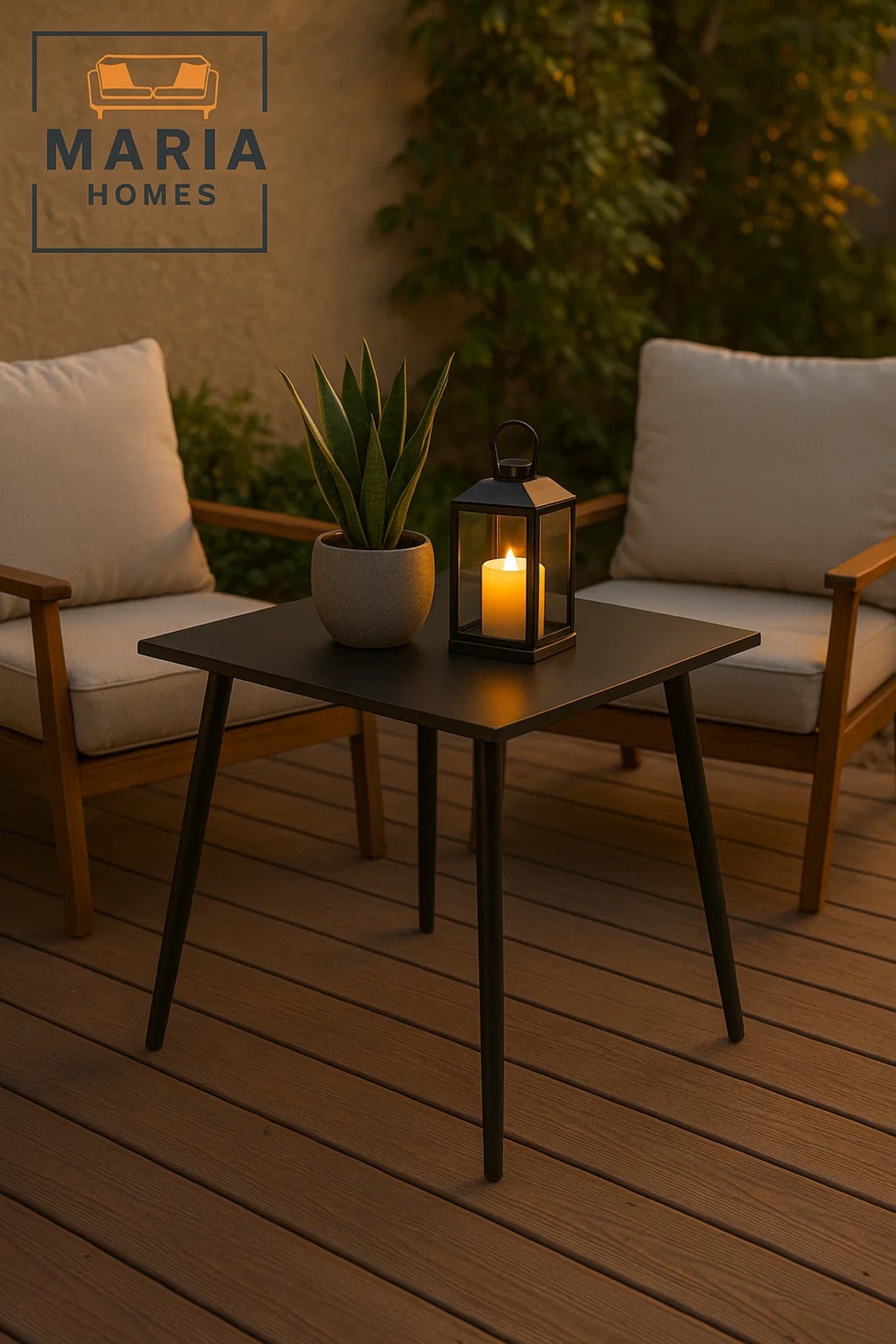 Minimalist Black Square Dining Table with Slim Tapered Legs