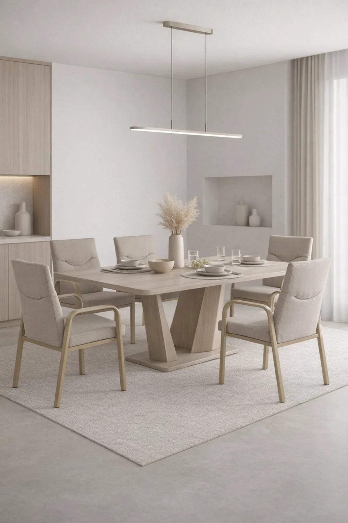 Beige Lounge Chair with Cushioned Seat √ê Comfortable and Stylish Seating