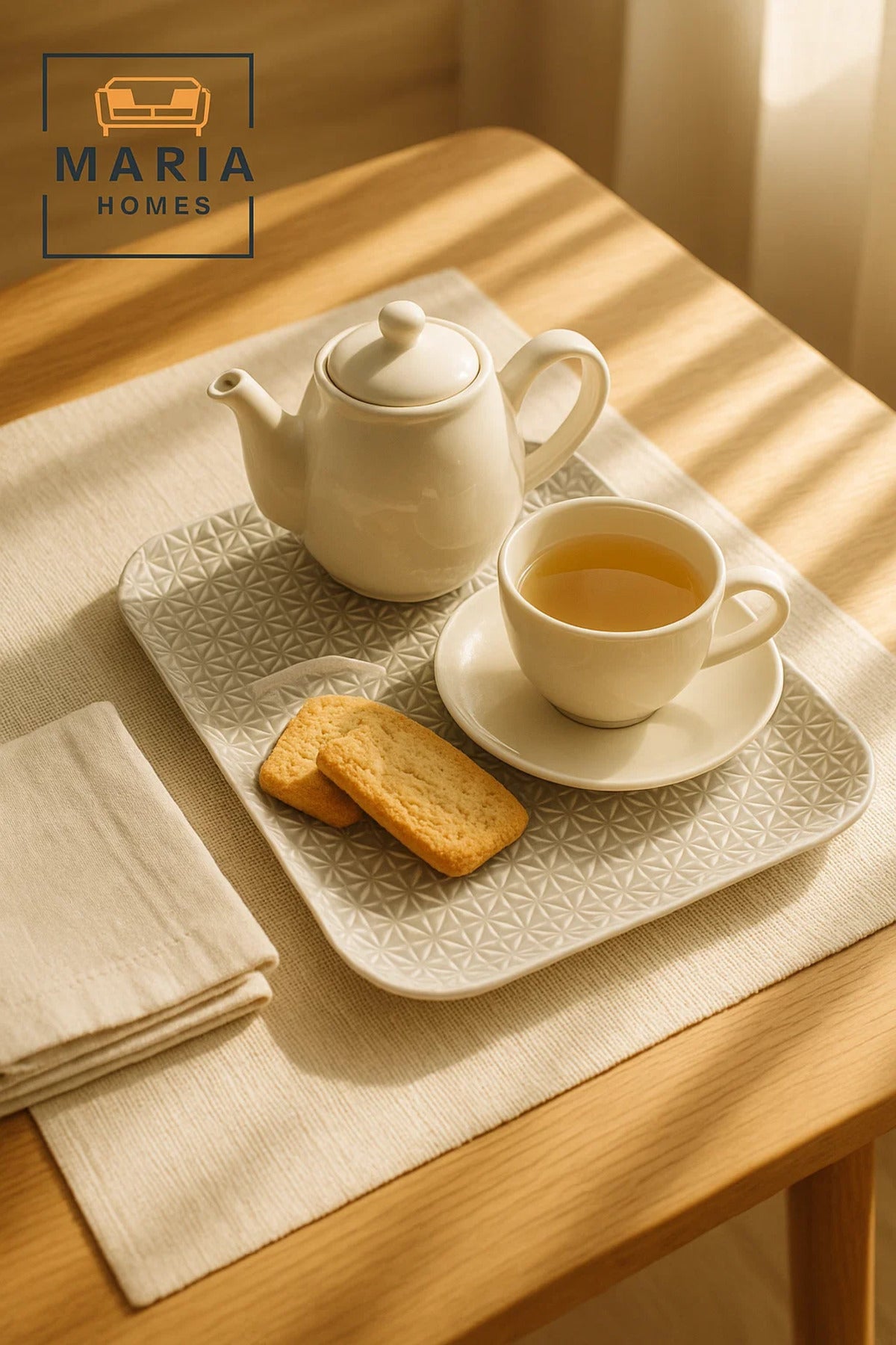 Rectangular Plastic Serving Tray with Grey Geometric Star Pattern
