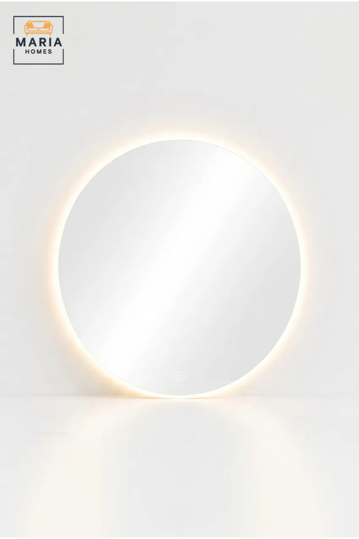 Round LED Wall Mirror with Backlit Touch Sensor – Modern Bathroom Vanity Mirror