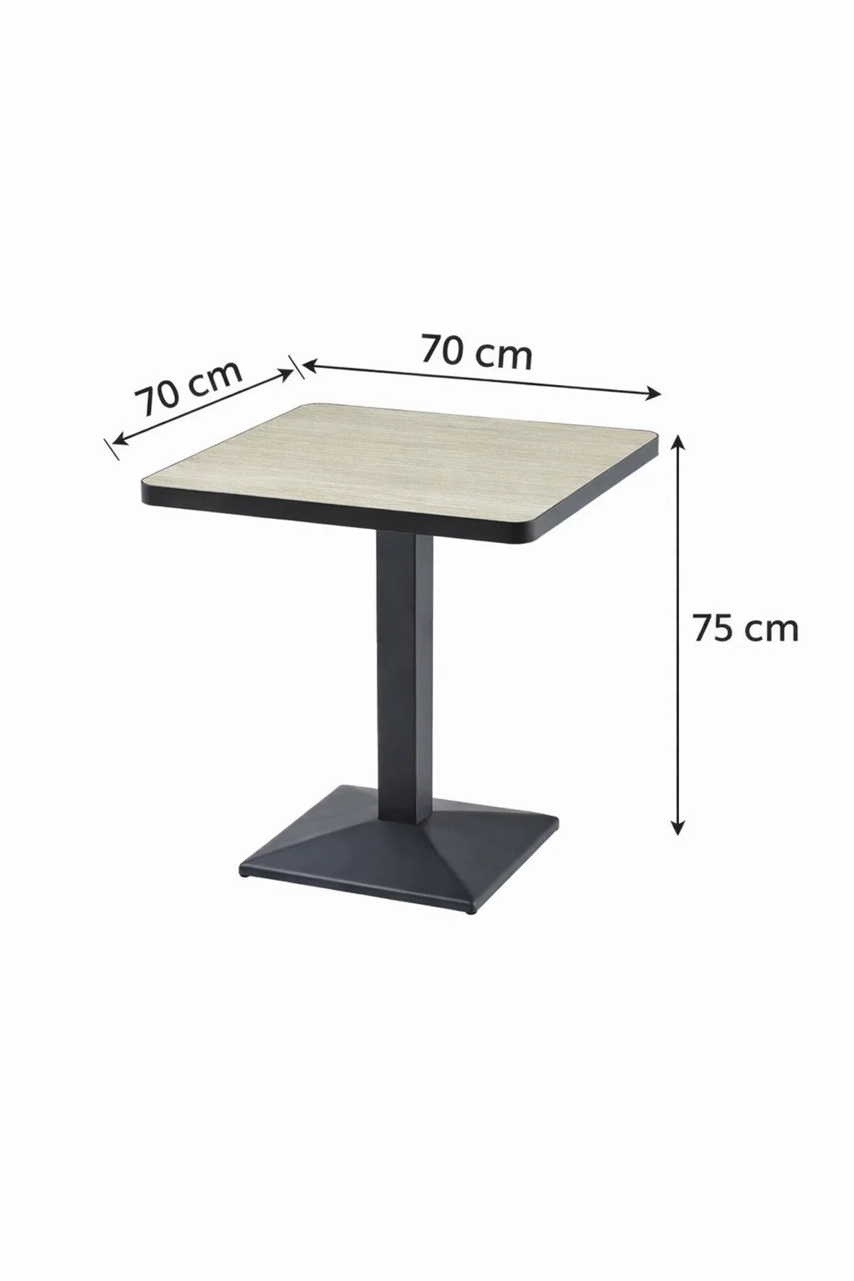 Beige Wooden Dining Table - (70*70*75 cm)