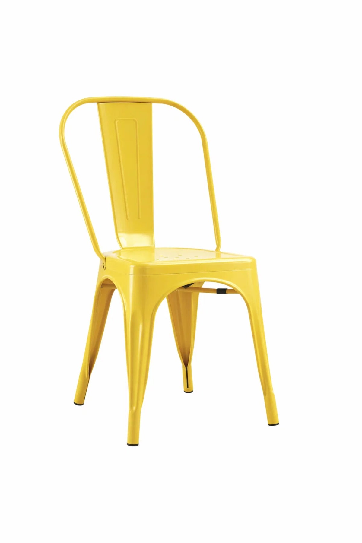 Bright Yellow Metal Chair √ê Durable and Stylish Dining or Office Chair