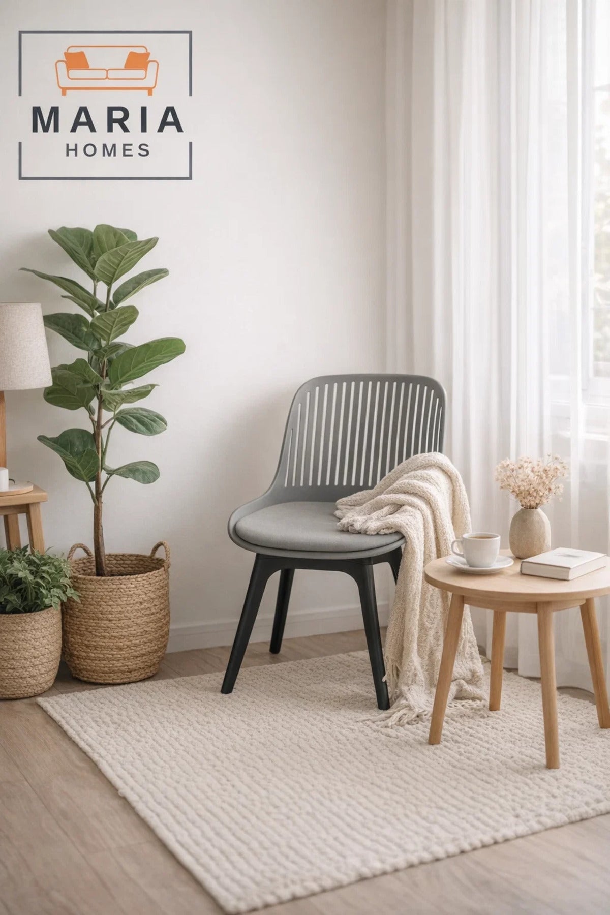 Grey Plastic Chair with Black Legs Ð Modern Dining & Accent Chair