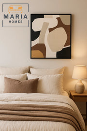 Abstract Textured Canvas Wall Art in Neutral Earth Tones-size80*120 CM