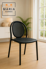 Black Modern Plastic Chair with Ventilated Back Ð Indoor & Outdoor Use