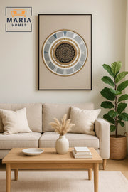 3D Mandala Wall Art Ð Luxury Round Decorative Panel in Gold and Silver 120_80 cm
