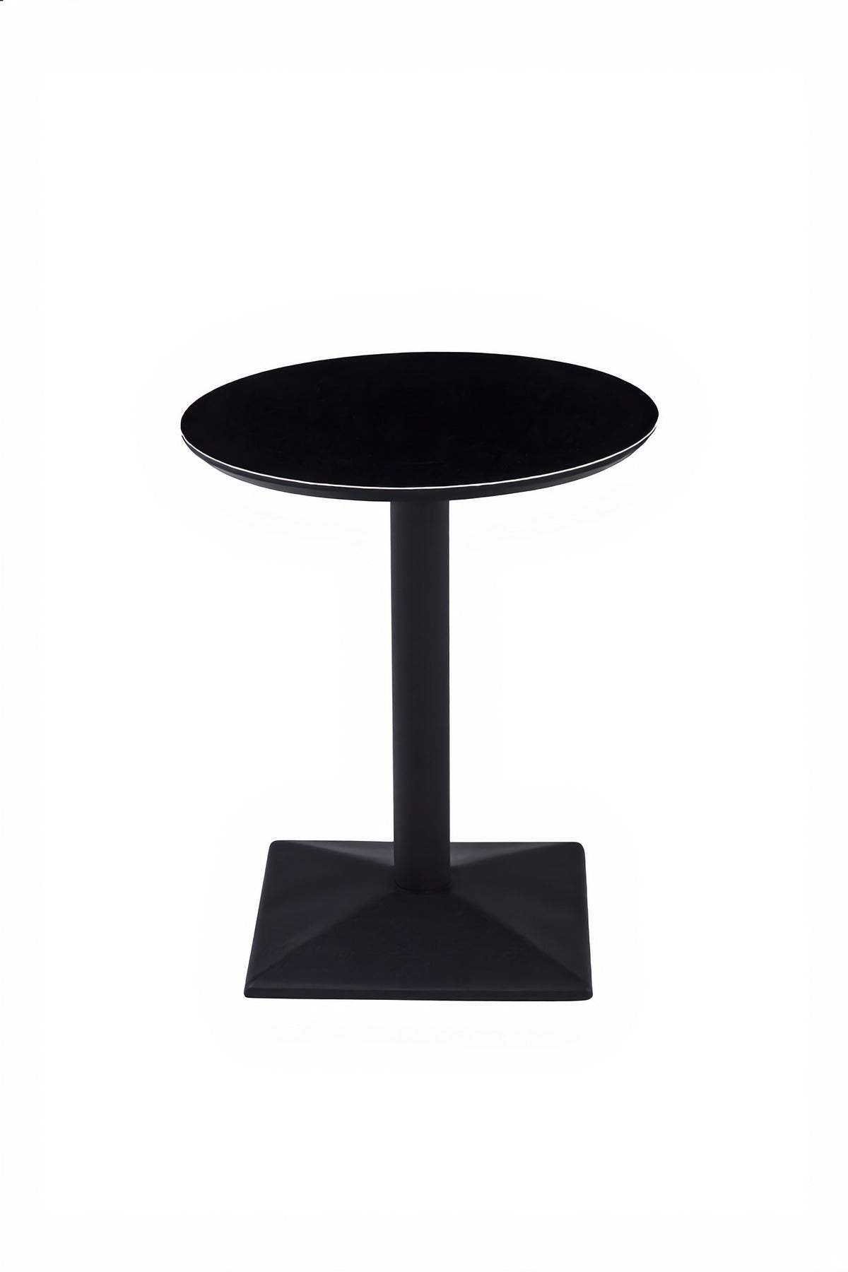 Round Black Dining Table √ê Modern Caf≈Ω, Restaurant, Office & Home Metal Furniture Use 60_60 cm