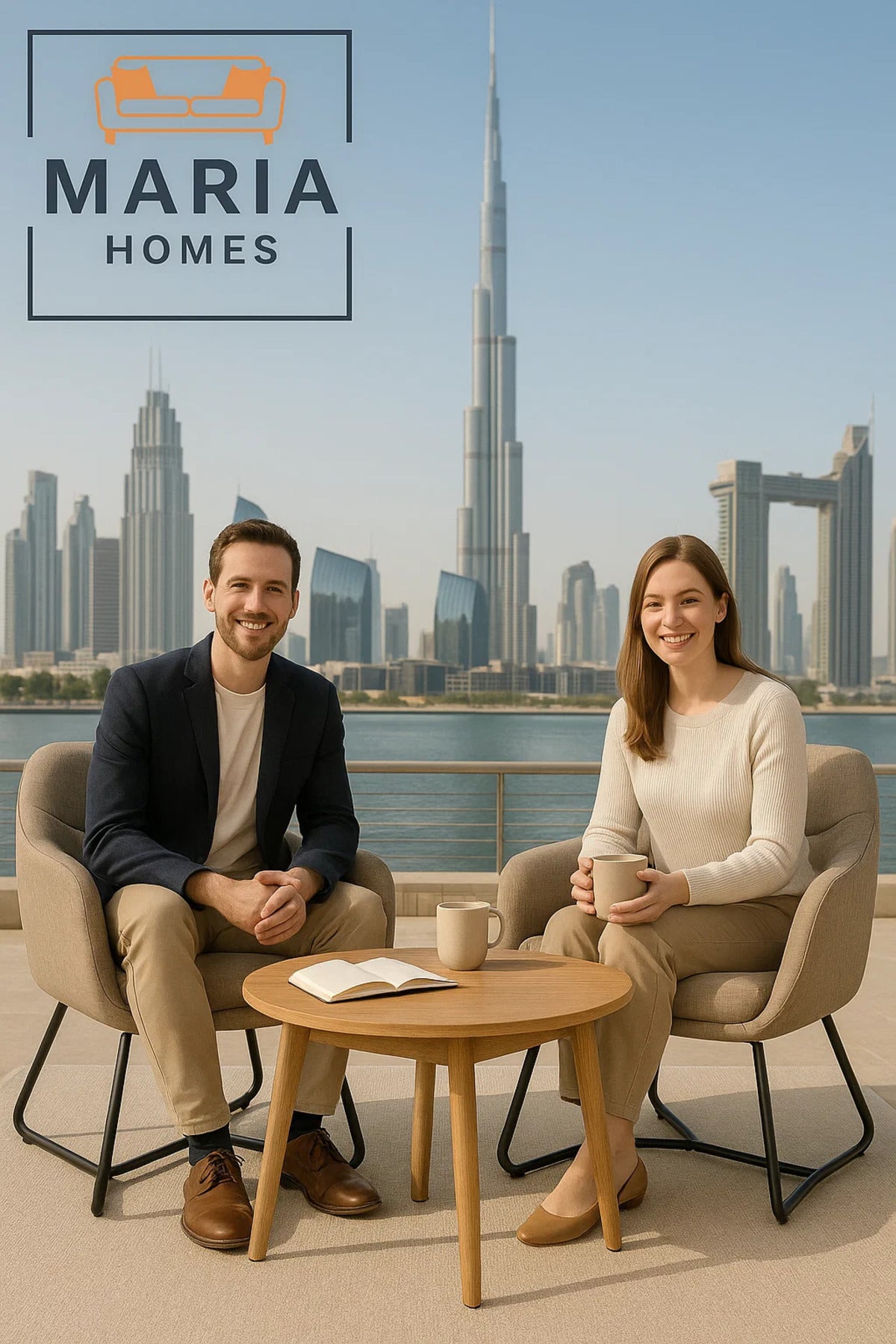 Beige Textured Fabric Lounge Chair Ð Upholstered Armchair with Sled Metal Legs for Home or Office