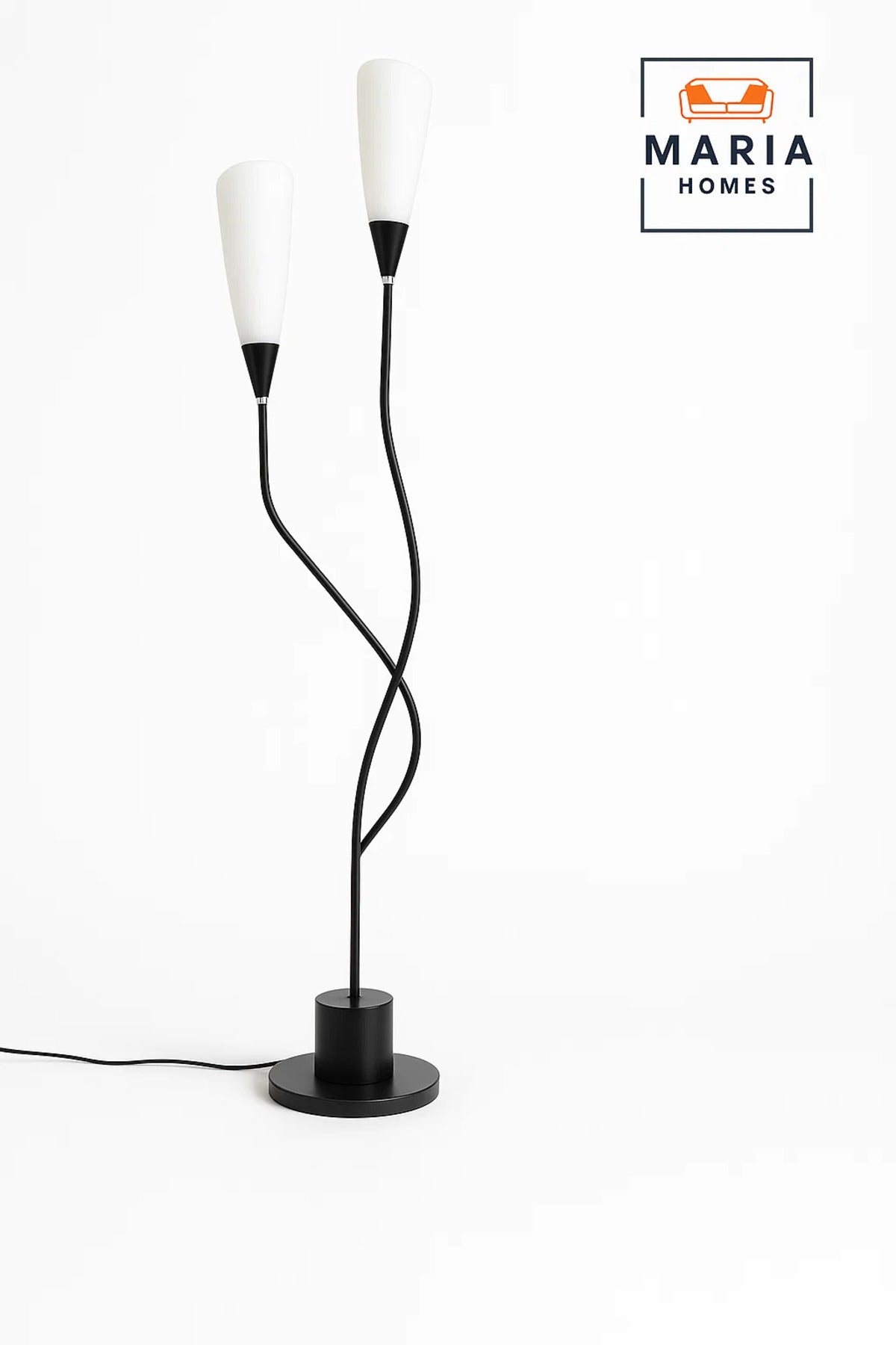 A006 Black Twin Branch Floor Lamp