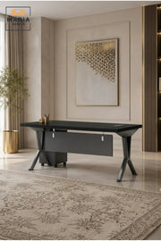 Modern Executive Office Desk with Mobile Pedestal Cabinet √ê Premium Manager Workstation Desk