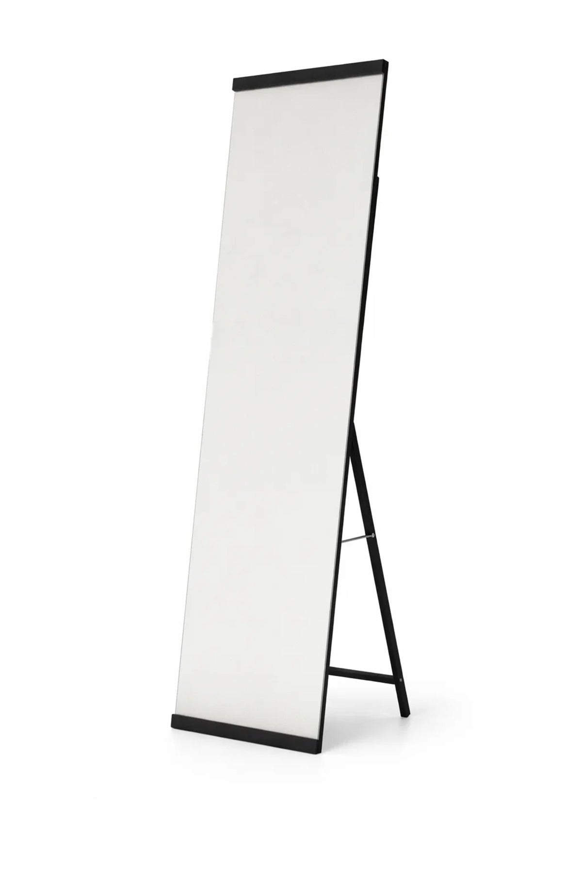 Black Frame Floor Mirror Full Length Standing Mirror for Bedroom