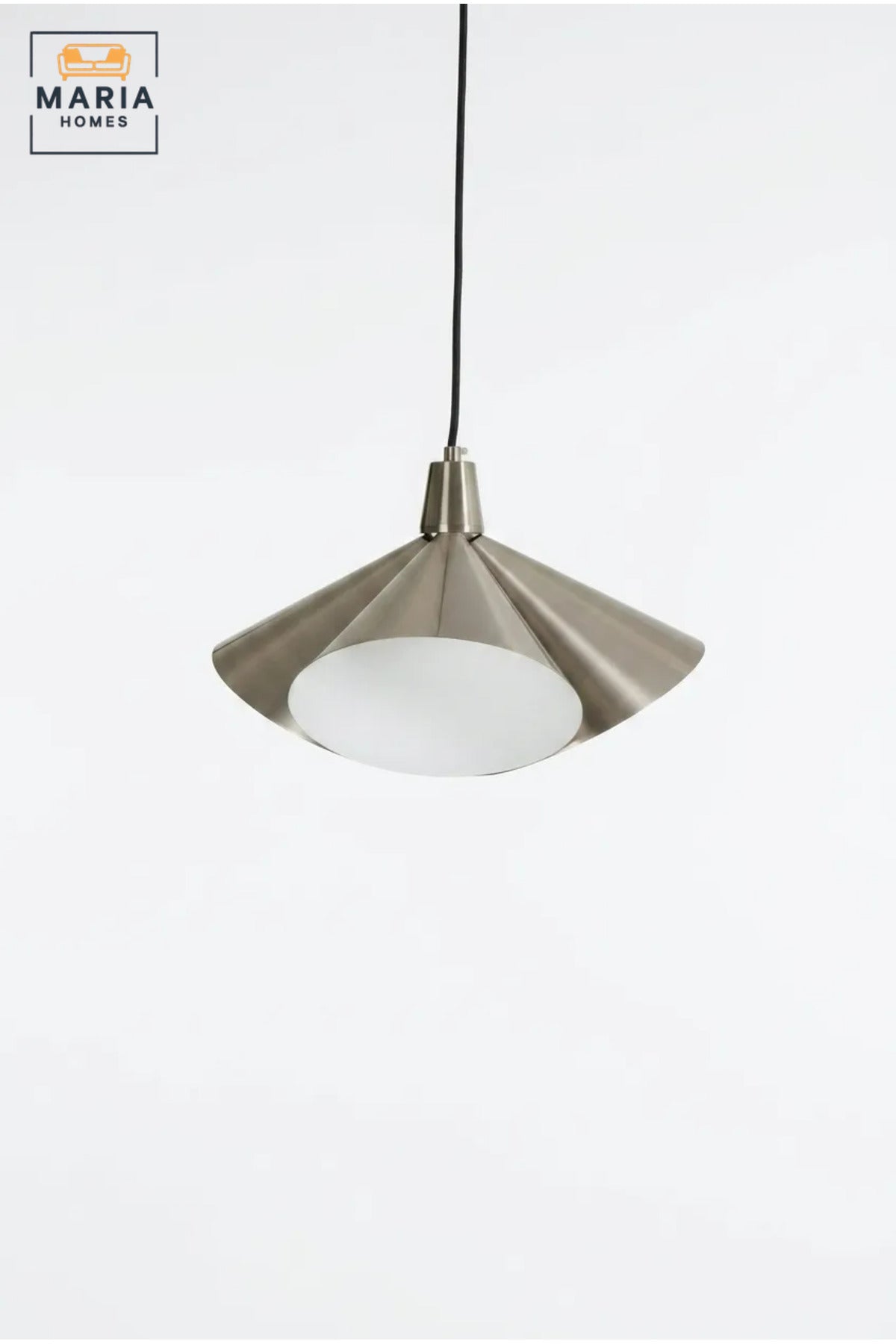 Modern Pendant Light with Sculptural Metal Shade and Diffuser, Hanging Ceiling Lamp for Dining Room, Kitchen Island, Living Room, Café and Restaurant