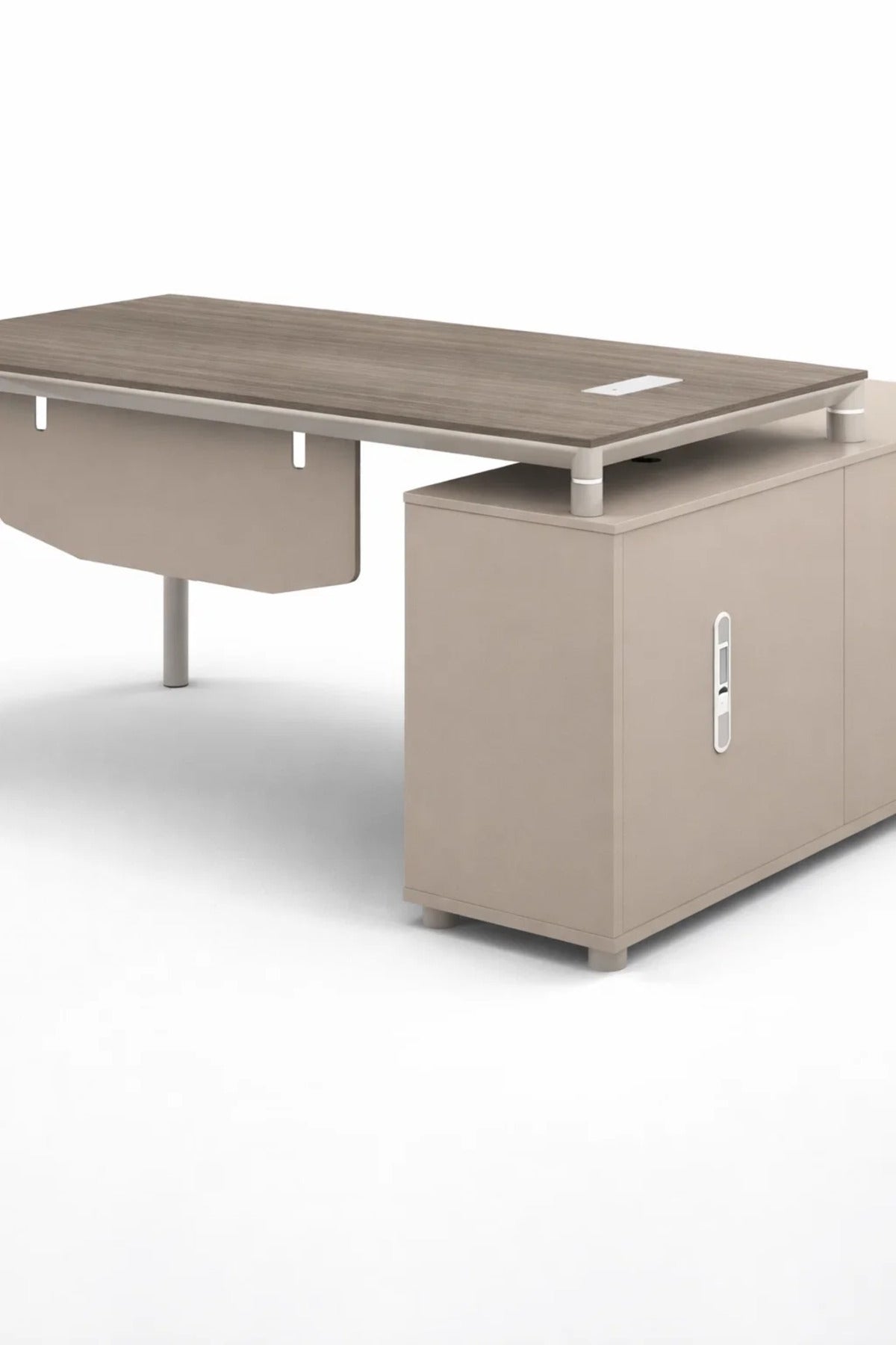 Modern Executive Office Desk with Side Storage Cabinet 180 _ 80 _ 75 cm