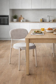 Modern Yellow Upholstered Dining Chair with Metal Legs Comfortable Accent Chair