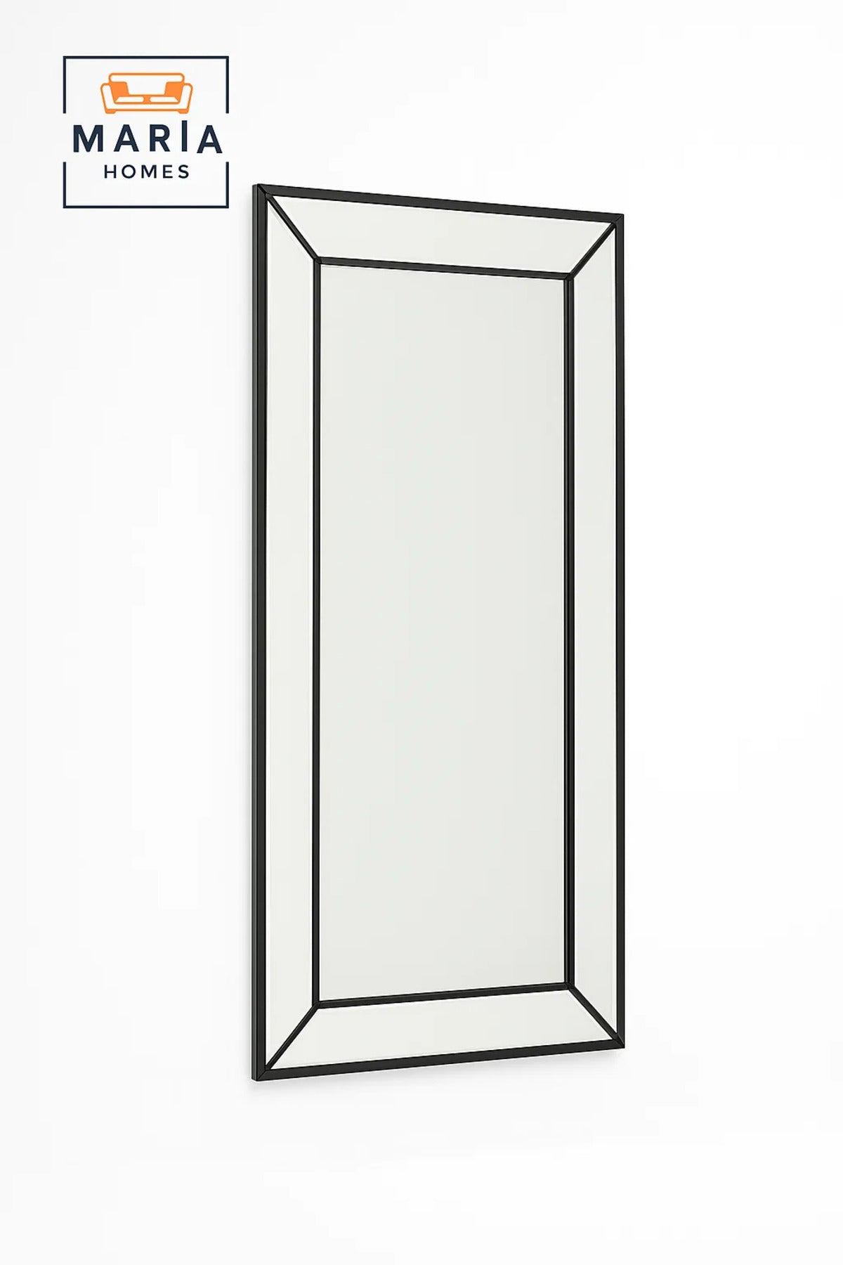Beveled Frame Full-Length Mirror with Black Outline Design-size 180*90CM
