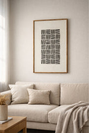 Natural Wood Geometric Wall Art with Wooden Frame Modern Decorative Panel natural wood