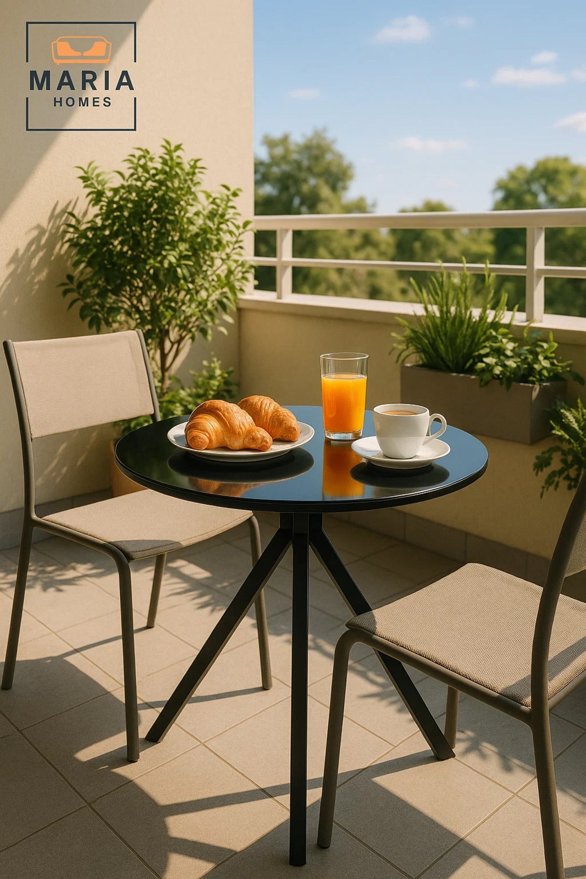 Round Black Dining Table √ê Modern Caf≈Ω, Restaurant, Office & Home Metal Furniture 80_80 cm