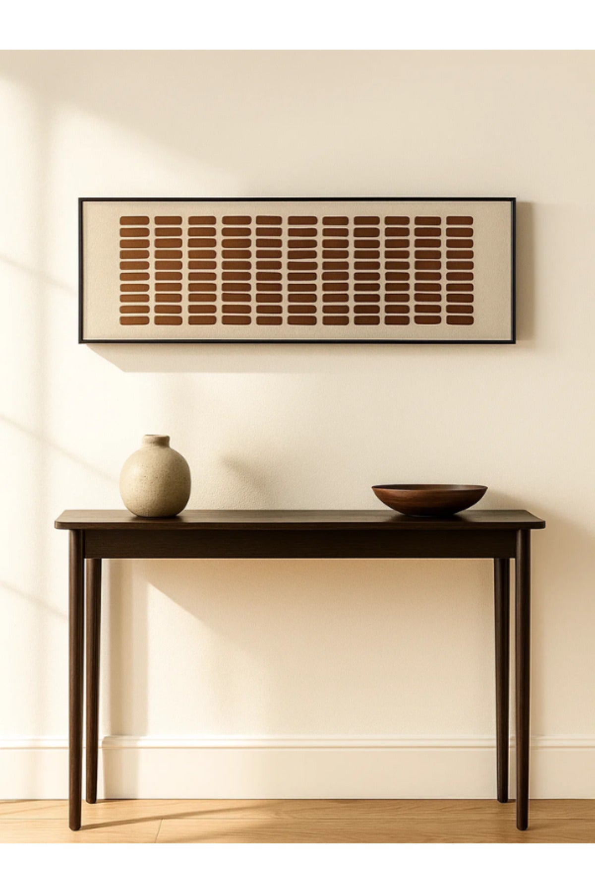 Modern Rectangular Wall Art Ð 150_50 cm Brown Pattern Framed Canvas for Living Room DŽcor