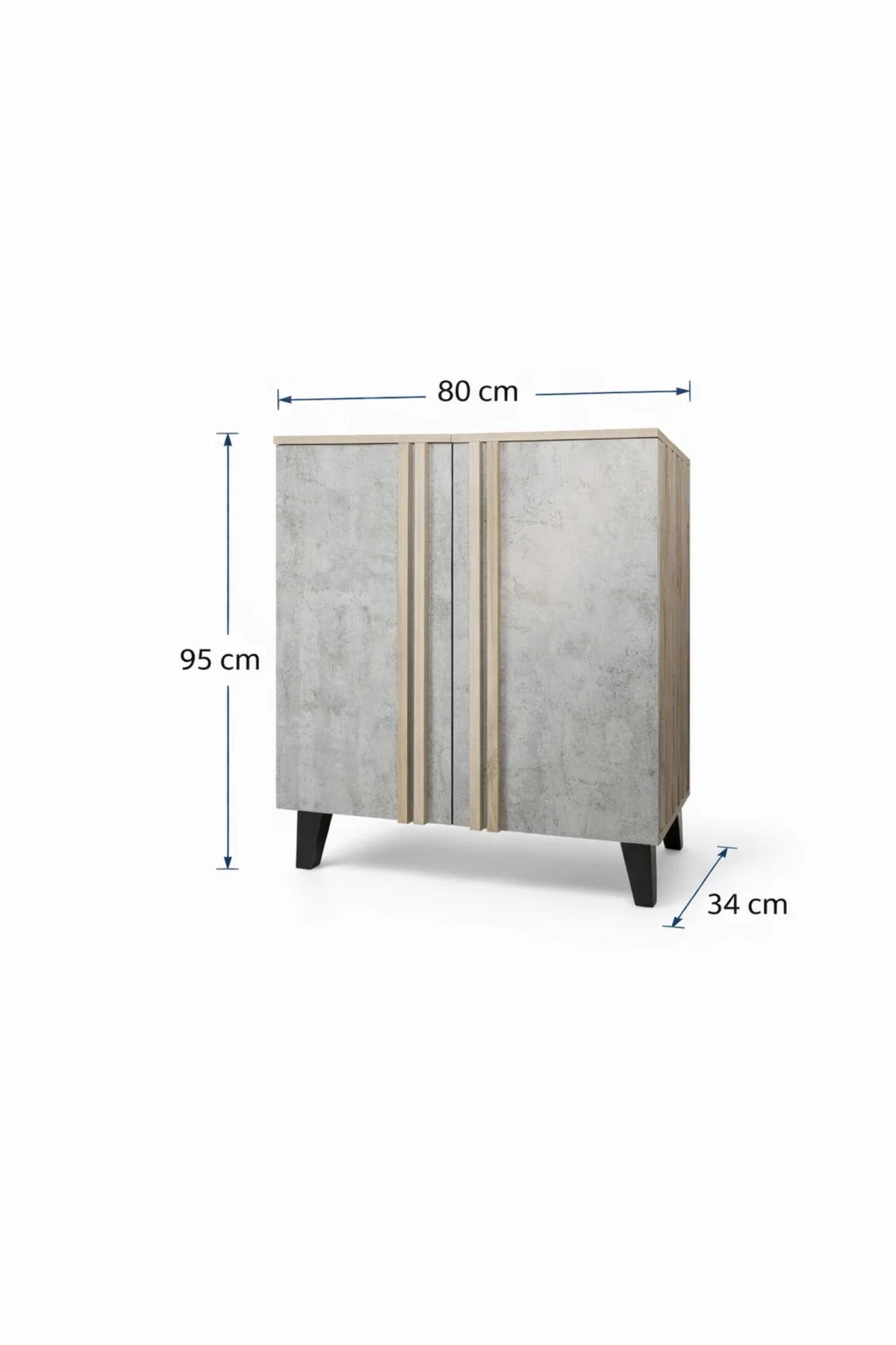 Stylish Grey and Wood Shoe Cabinet Hallway Storage Unit Malaysian Quality Furniture 80cm Wide