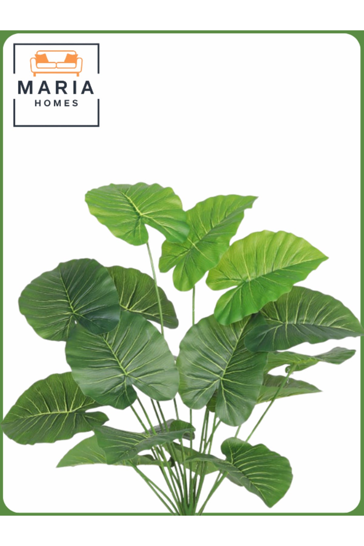 Artificial Green Leaf Plant 70 cm Ð Decorative Indoor Shrub with White Pot