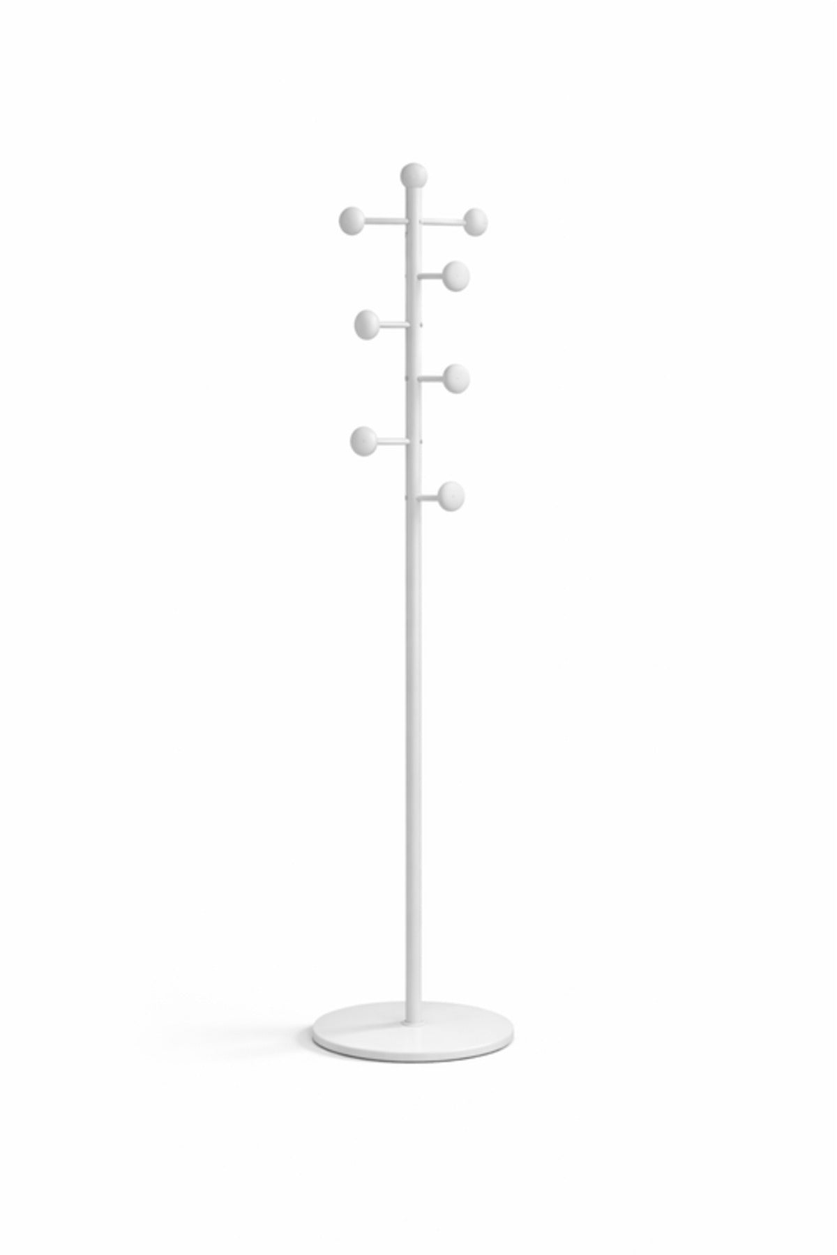 Modern White Metal Coat Rack Stand Hall Tree Organizer with Hooks for Entryway Bedroom Office Home