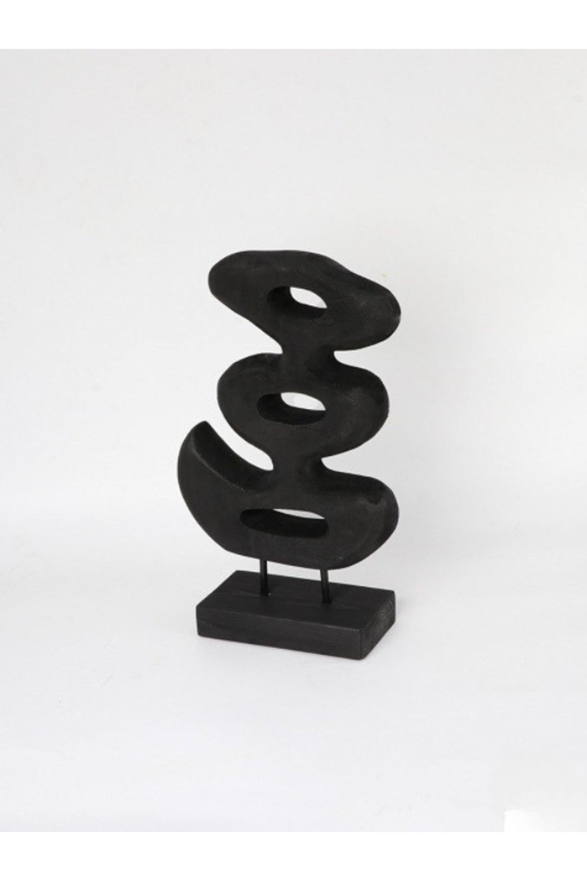 Black Wooden Elongated Decorative Bowl Ð Modern Table Centerpiece