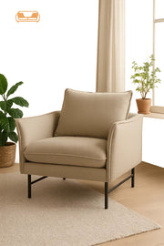 Small Armchair Ð Model S08-1 2403-1S, Beige Fabric Upholstery