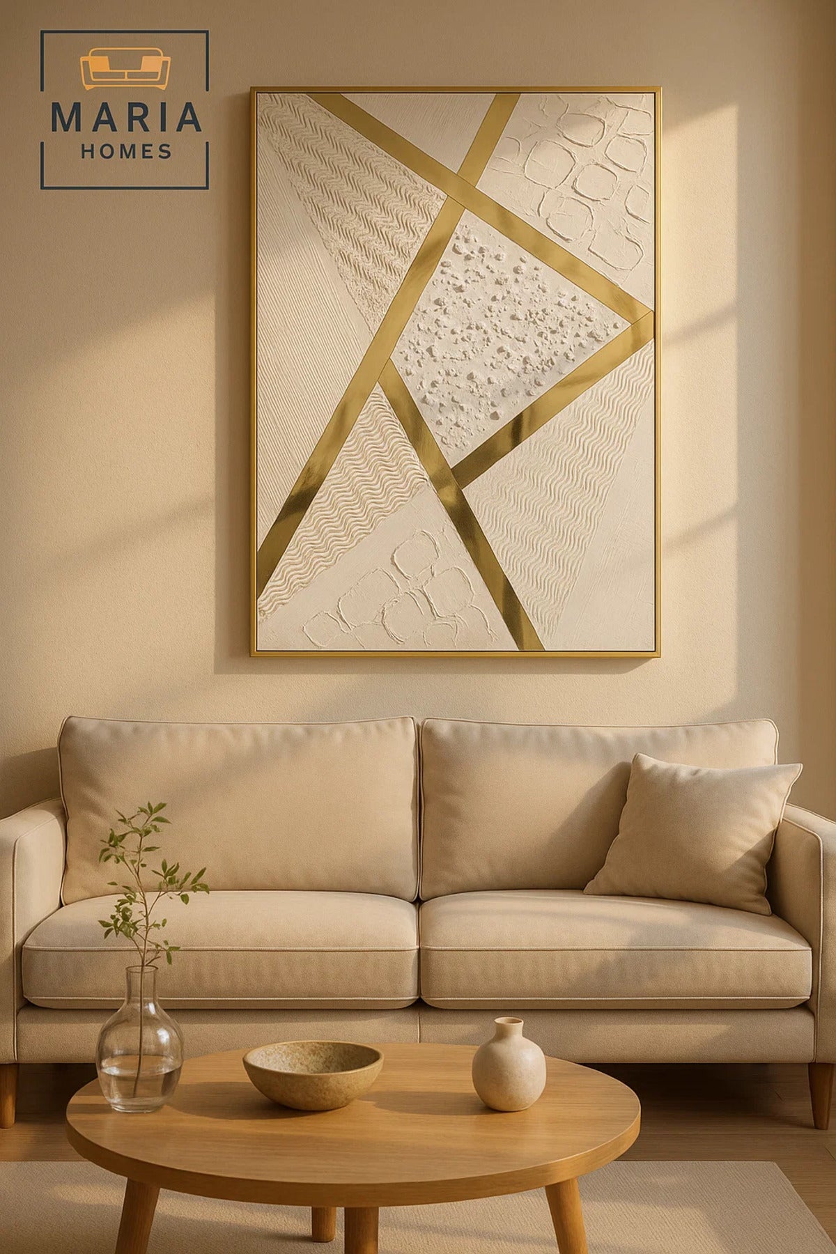 Luxury Geometric Wall Art – Modern 3D Decorative Canvas – Abstract Home Décor