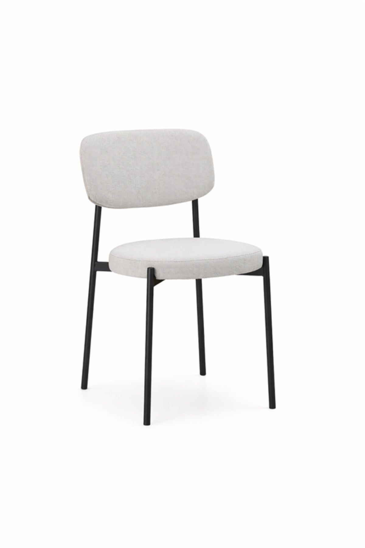 Light Grey Fabric Dining Chair 80x46x49cm Modern light grey fabric Kitchen