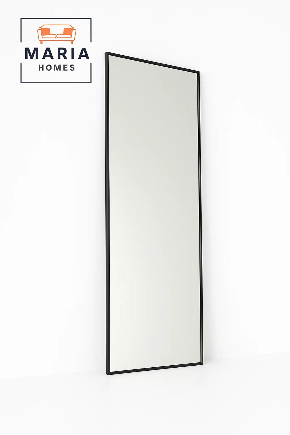Full-Length Rectangular Mirror with Thin Black Frame-size 140*70CM