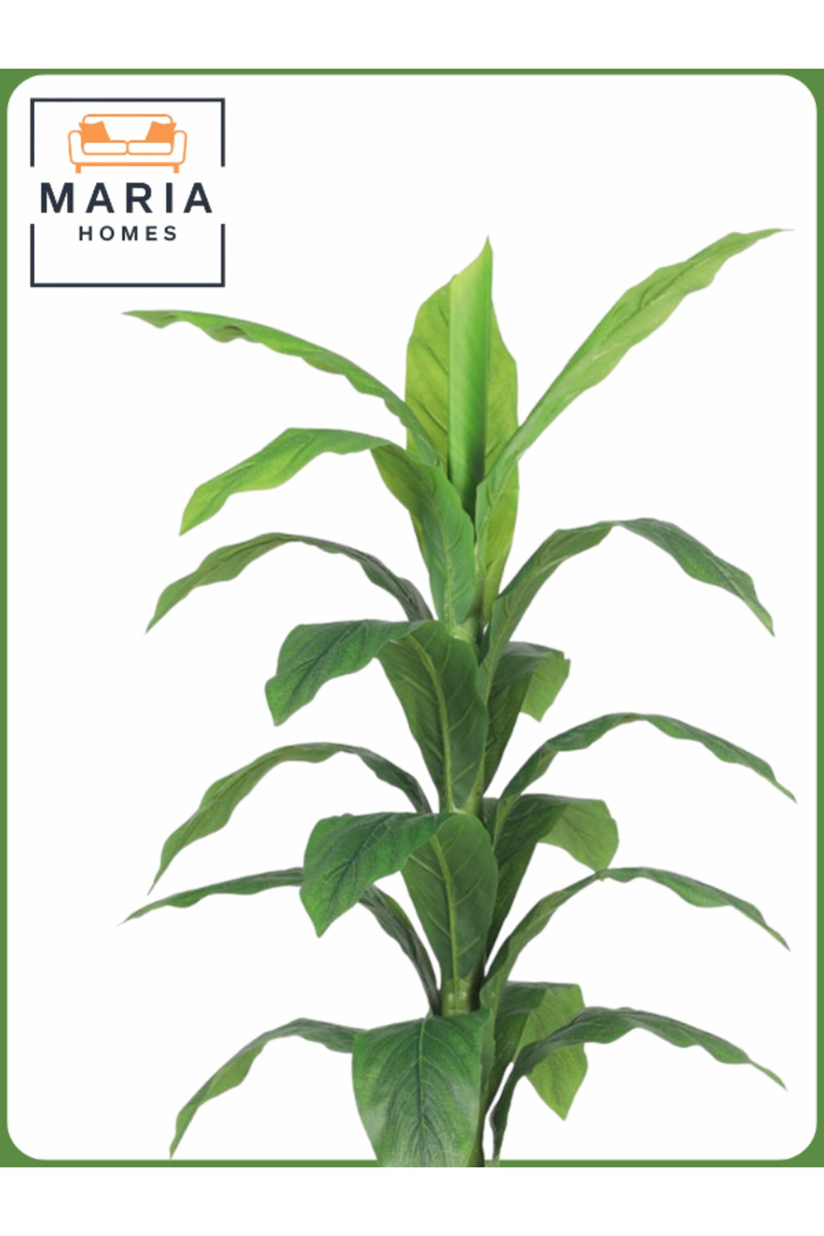 Artificial Green Leaf Tree 130 cm Ð Decorative Indoor Plant with Gold Pot