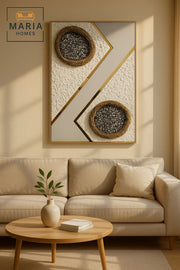 Geometric Wall Art Ð Modern 3D Decorative Canvas Ð Luxury Textured Home DŽcor