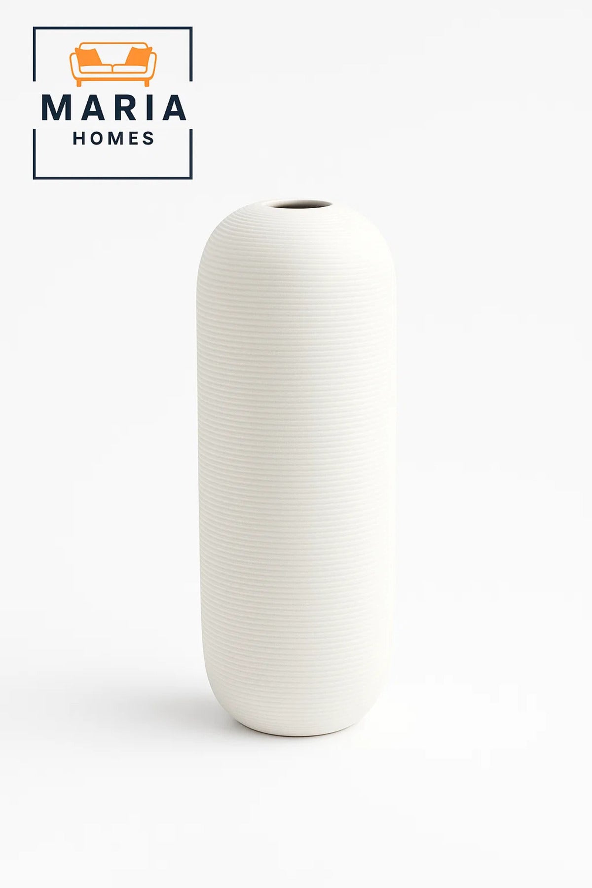 Modern Tall White Decorative Vase Ð Minimal Ceramic Flower Vase for Home and Office DŽcor