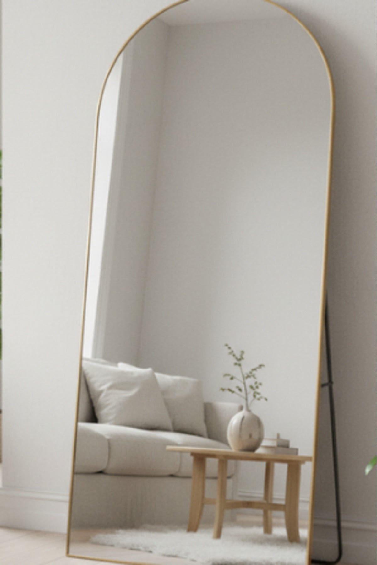 Gold Arch Standing Floor Mirror 180x80cm Full Length Bedroom gold arch standing