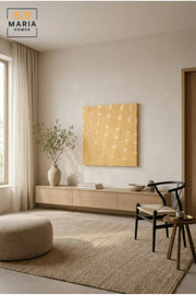 Natural Woven Wall Art Panel √ê Handwoven Basket Weave Decorative Artwork