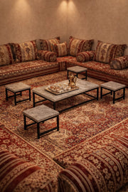 Modern Grey Coffee Table Set with 4 Side Tables 110 _ 60 26.5 cm modern grey coffee