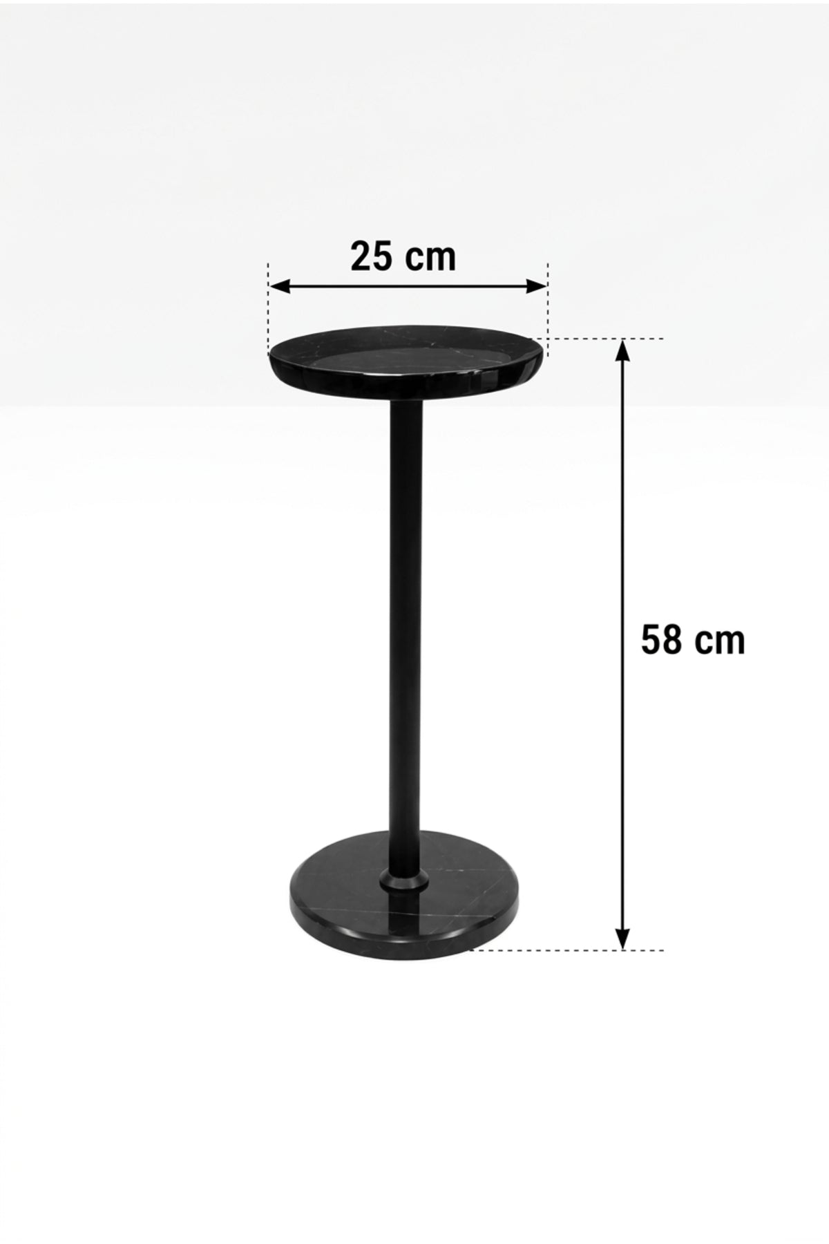 Modern Round Side Table End Table Accent Table Sofa Table for Living Room Bedroom Black
