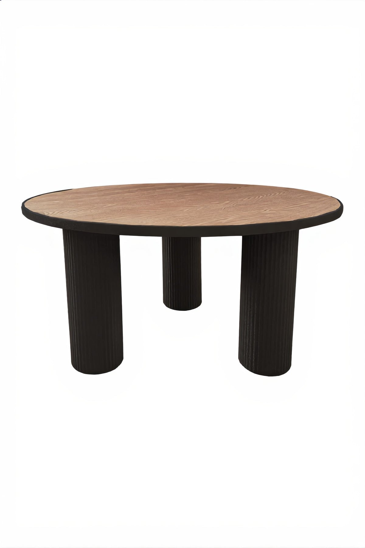 Black & Brown Center Table 80_80_45 cm √ê Modern Round Coffee Table