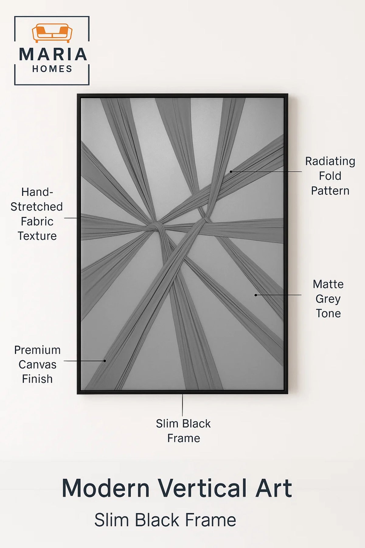 Modern Abstract Wall Art – Textured Grey Canvas – Minimalist Home Decor Painting