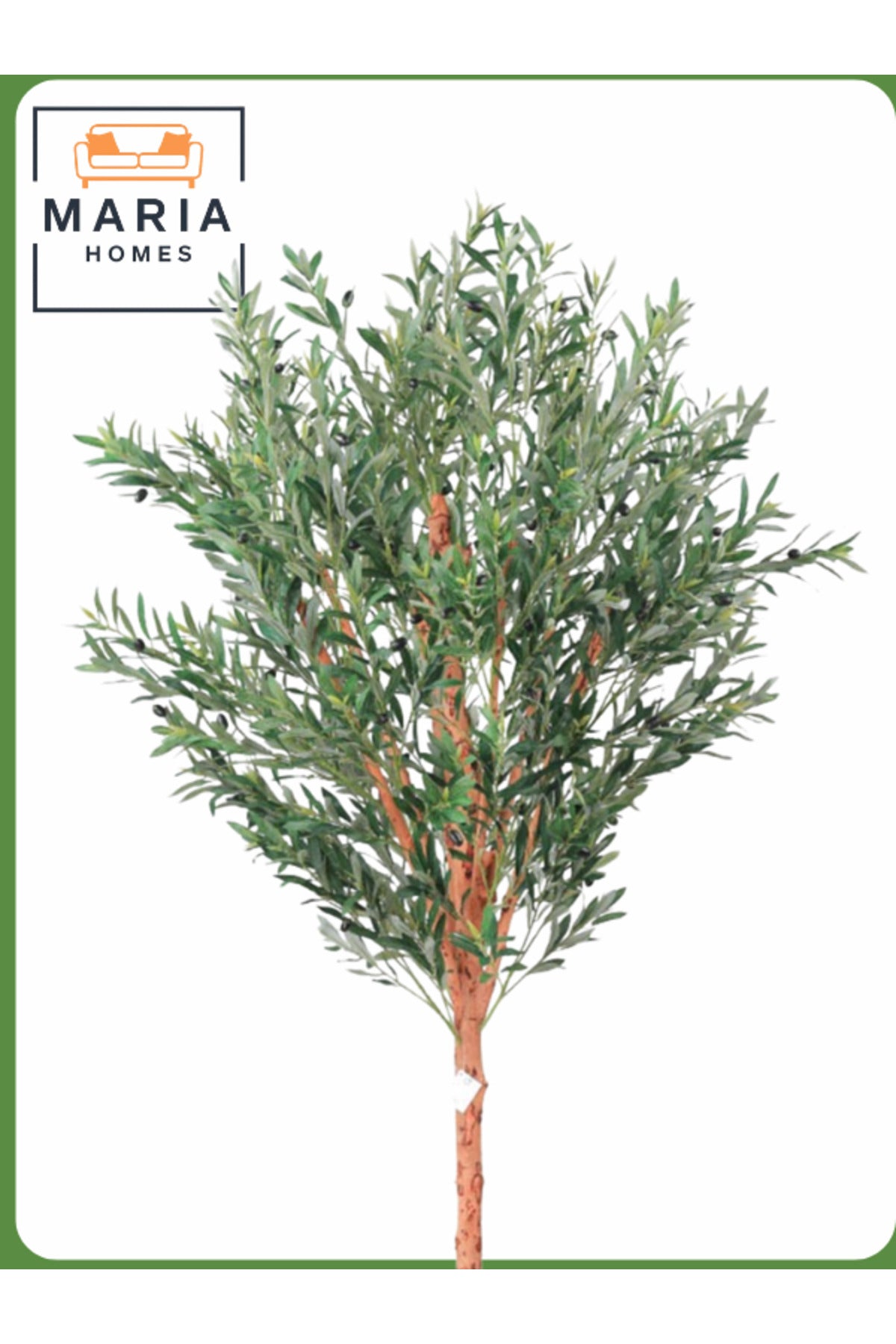 Artificial Olive Tree 210 cm Ð Large Decorative Tree with Dark Gray Pot