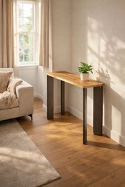Stylish Two-Tone Wooden Console Table for Entryway Living Room Modern Decor Durable Display Unit