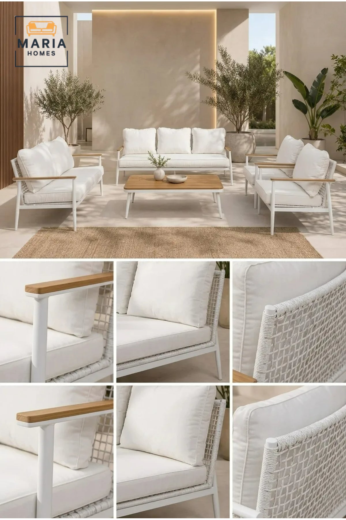 5-Piece Outdoor Patio Sofa Set with Coffee Table √ê Modern Garden & Terrace Conversation Set
