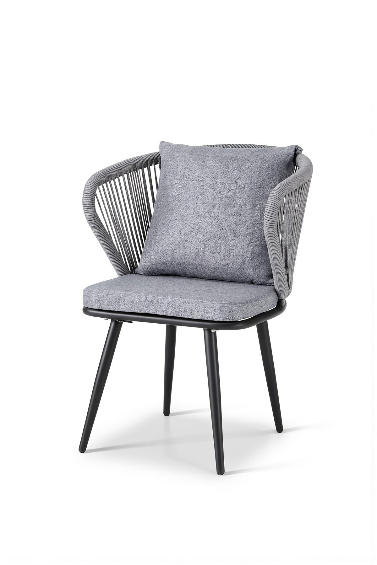Light Grey Fabric Accent Chair for Home Living Room Office Modern Comfortable Cushion Chair