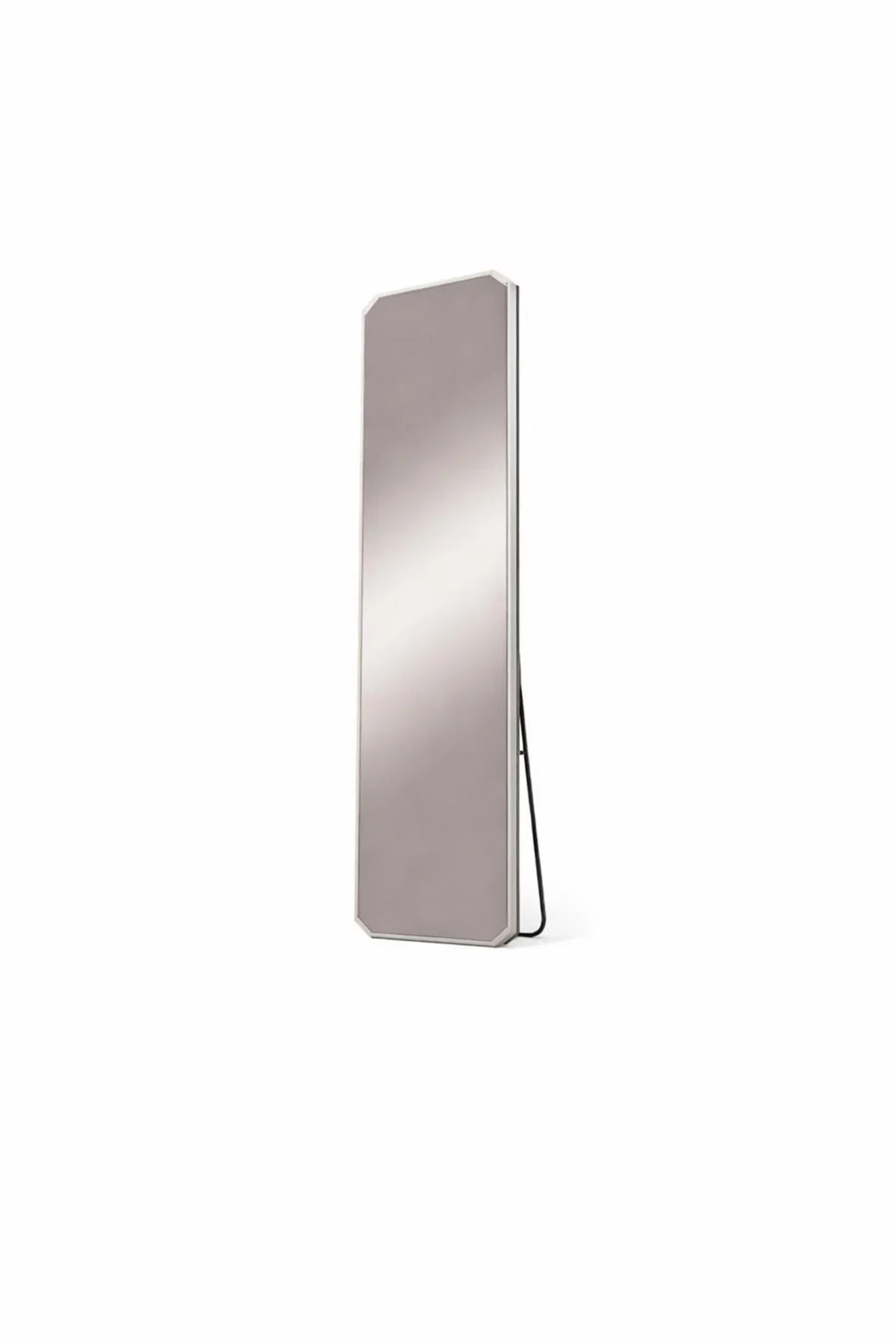 Silver Aluminum Full Length Floor Mirror 160x40cm Shatter Resistant Modern Standing Bedroom