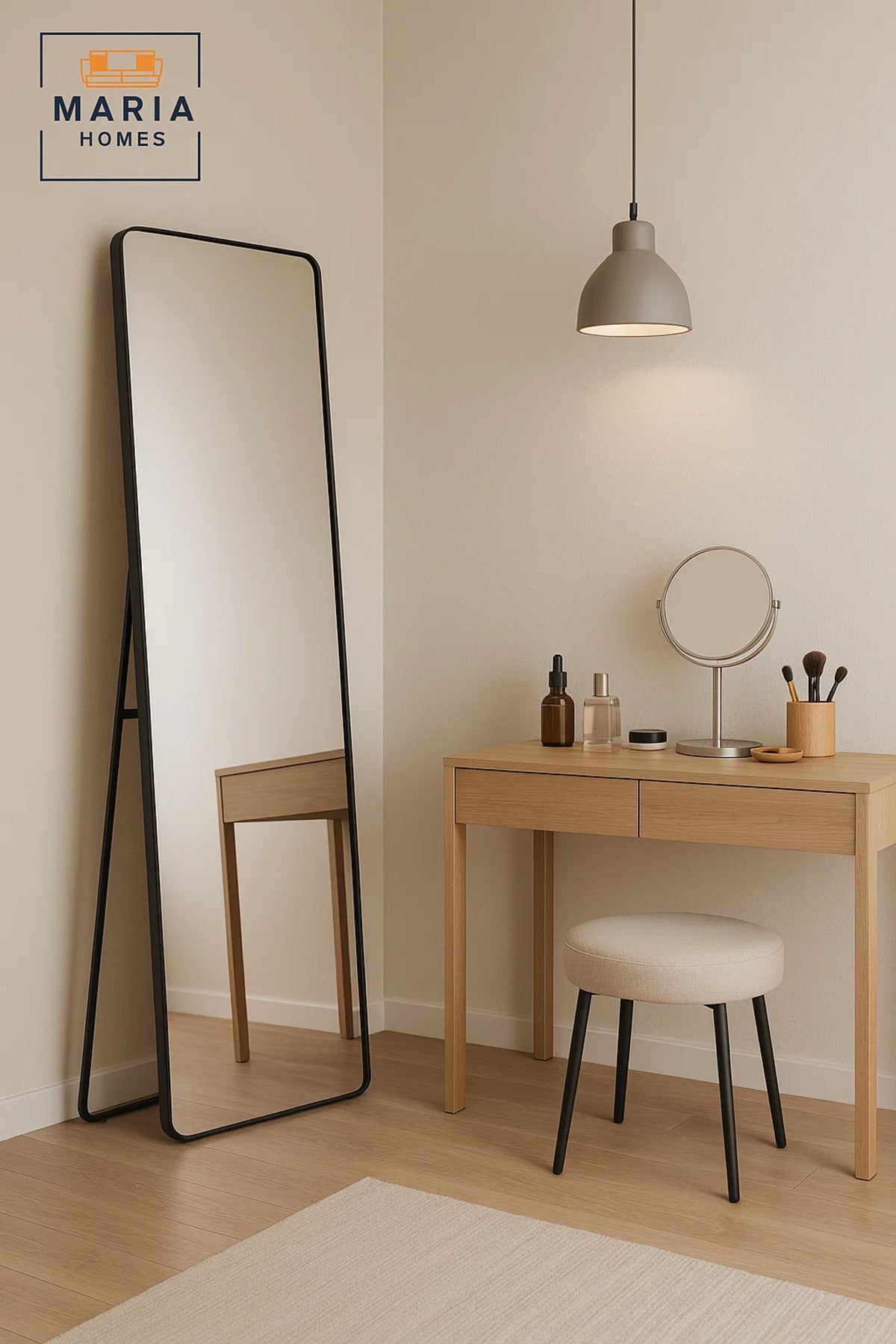 Black Full Length Standing Mirror for Bedroom Wall Mounted Dressing Mirror Modern Home D≈Ωcor